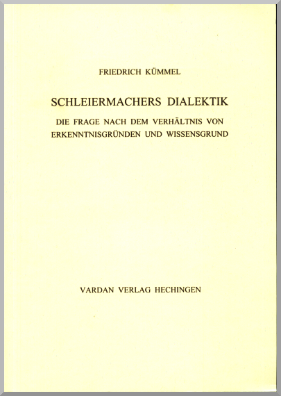 Schleiermachers Dialektik